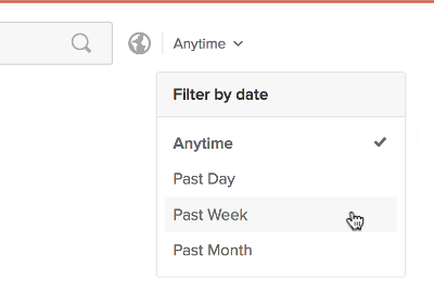 The date filter box in DuckDuckGo